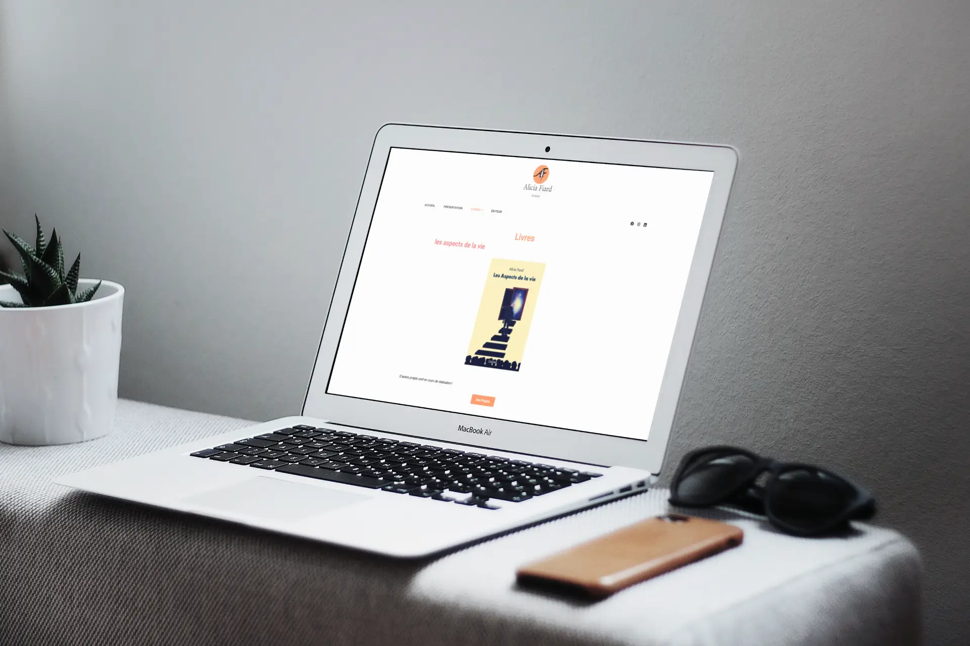 Mockup du projet Alicia Fiard